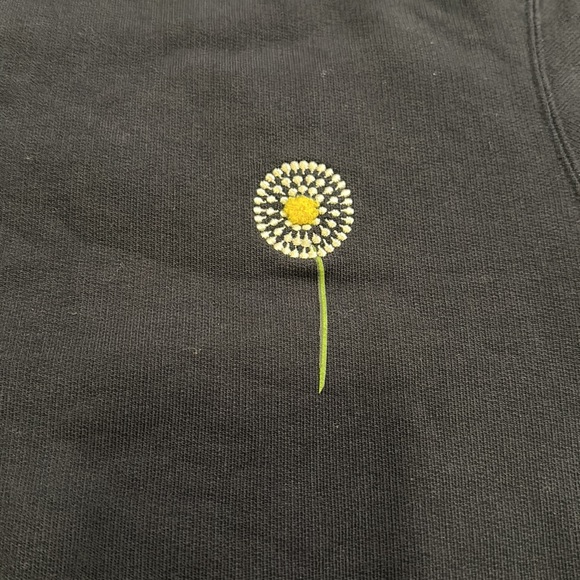 SANDRO Embroidered Dandelion Sweatshirt Marine Size M - Picture 9 of 11